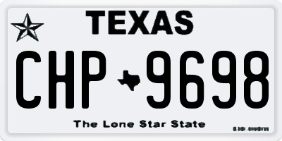 TX license plate CHP9698