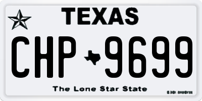 TX license plate CHP9699