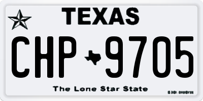 TX license plate CHP9705