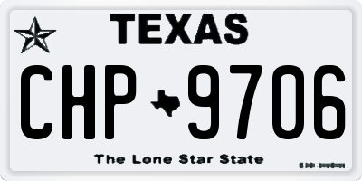 TX license plate CHP9706