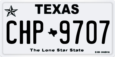 TX license plate CHP9707
