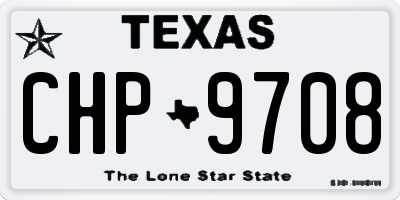TX license plate CHP9708