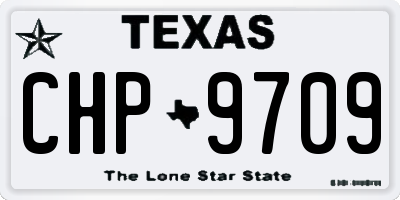 TX license plate CHP9709