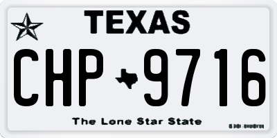 TX license plate CHP9716