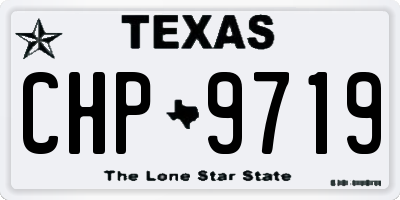 TX license plate CHP9719
