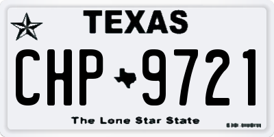 TX license plate CHP9721