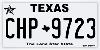 TX license plate CHP9723