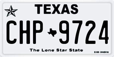TX license plate CHP9724