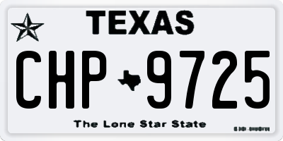 TX license plate CHP9725