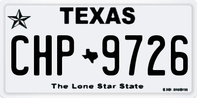 TX license plate CHP9726