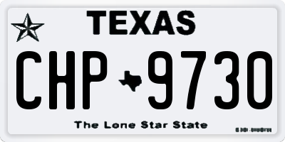 TX license plate CHP9730