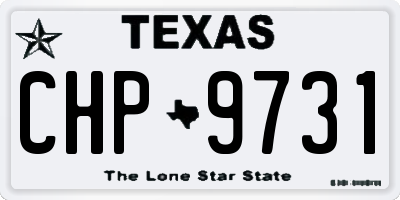 TX license plate CHP9731