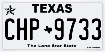 TX license plate CHP9733