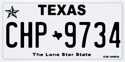TX license plate CHP9734