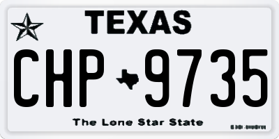TX license plate CHP9735
