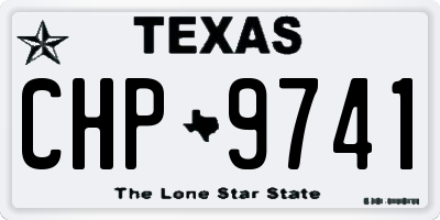 TX license plate CHP9741