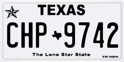 TX license plate CHP9742