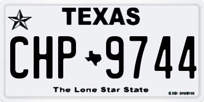 TX license plate CHP9744