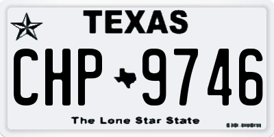 TX license plate CHP9746