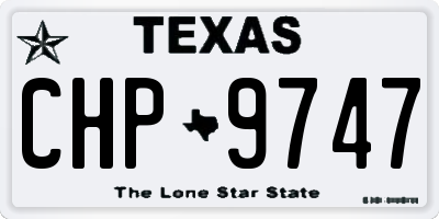 TX license plate CHP9747