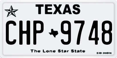 TX license plate CHP9748