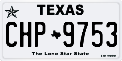 TX license plate CHP9753