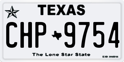 TX license plate CHP9754