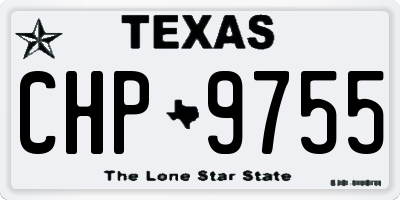 TX license plate CHP9755