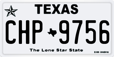 TX license plate CHP9756