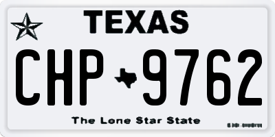 TX license plate CHP9762