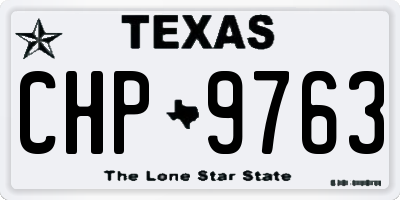 TX license plate CHP9763