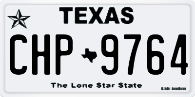 TX license plate CHP9764