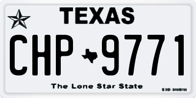 TX license plate CHP9771