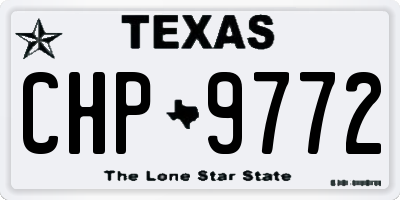 TX license plate CHP9772