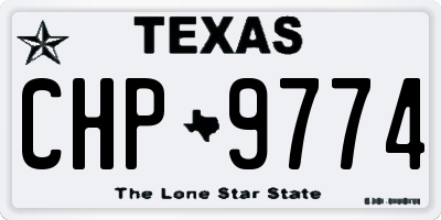 TX license plate CHP9774