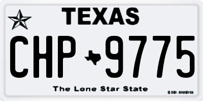 TX license plate CHP9775