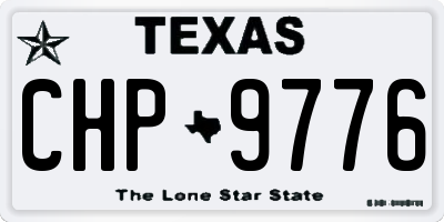TX license plate CHP9776