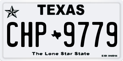 TX license plate CHP9779