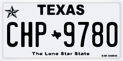 TX license plate CHP9780