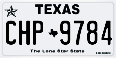 TX license plate CHP9784