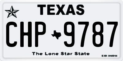 TX license plate CHP9787
