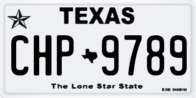 TX license plate CHP9789