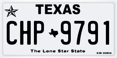 TX license plate CHP9791