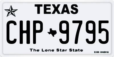 TX license plate CHP9795