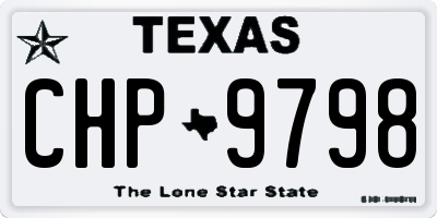 TX license plate CHP9798