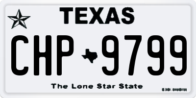TX license plate CHP9799