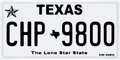 TX license plate CHP9800