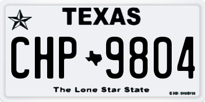 TX license plate CHP9804