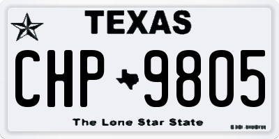 TX license plate CHP9805