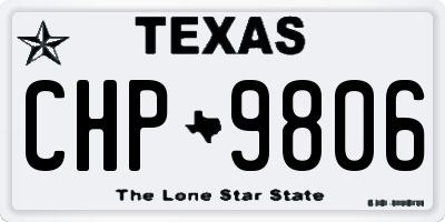 TX license plate CHP9806